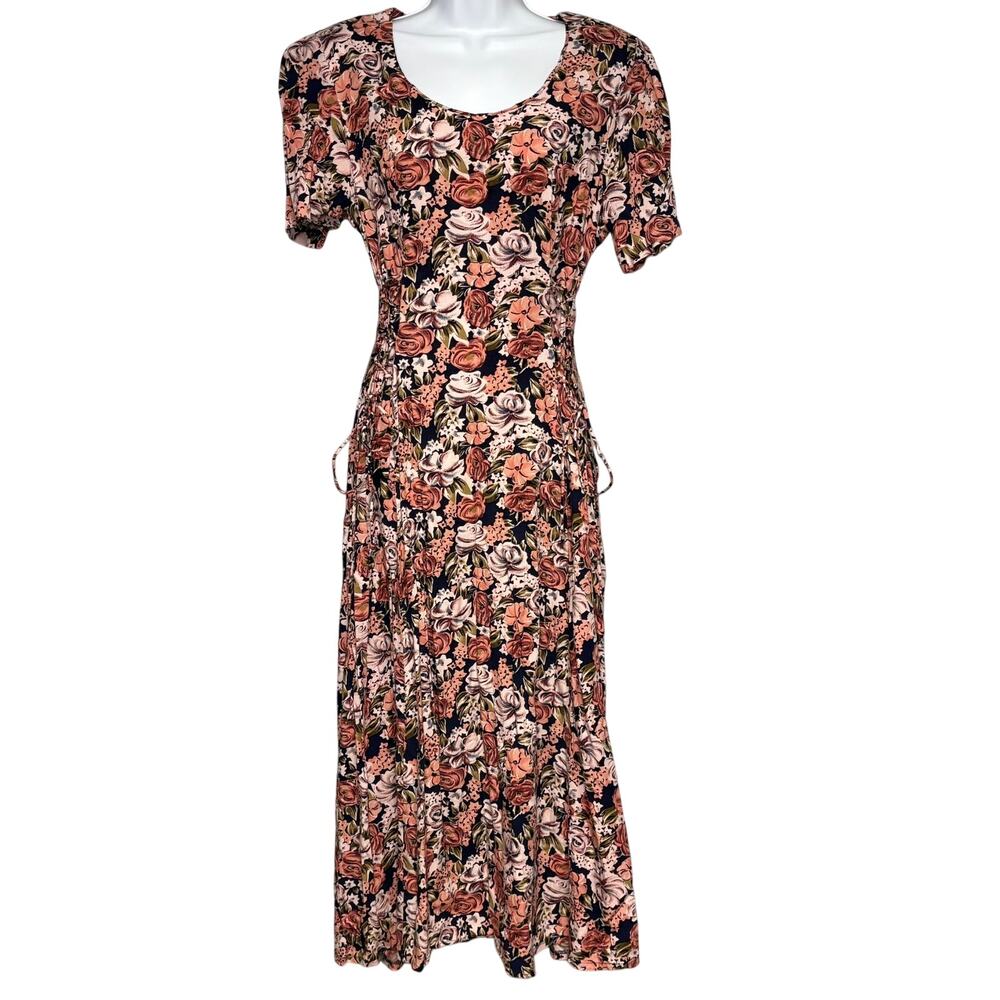 VTG Marnie West 90s Y2K Countrycore Floral Feminine Maxi Dress‎ Womens Sz M